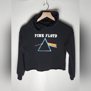 Pink Floyd Pullover Hoodie Size 10/12 Prism Rainbow/Short Crop Girls